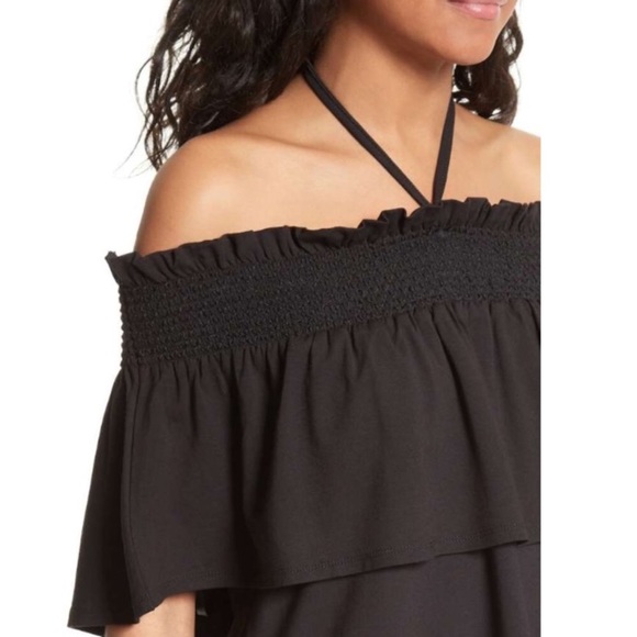Rebecca Minkoff Black Off-The-Shoulder Top - Picture 4 of 6